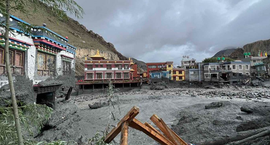 मुस्ताङमा बाढीबाट ठूलो क्षति, कागबेनी हुँदै उपल्लो मुस्ताङ जाने सडक अवरुद्ध