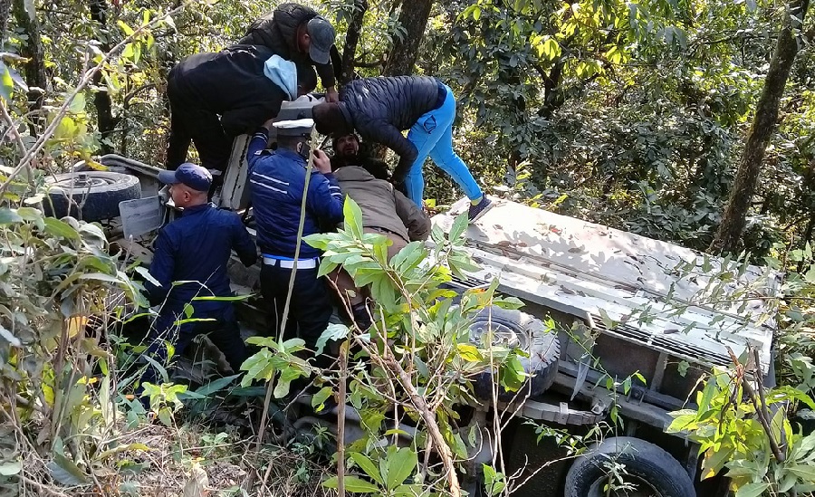 पोखरामा जिप दुर्घटना हुँदा एक जनाको मृत्यु