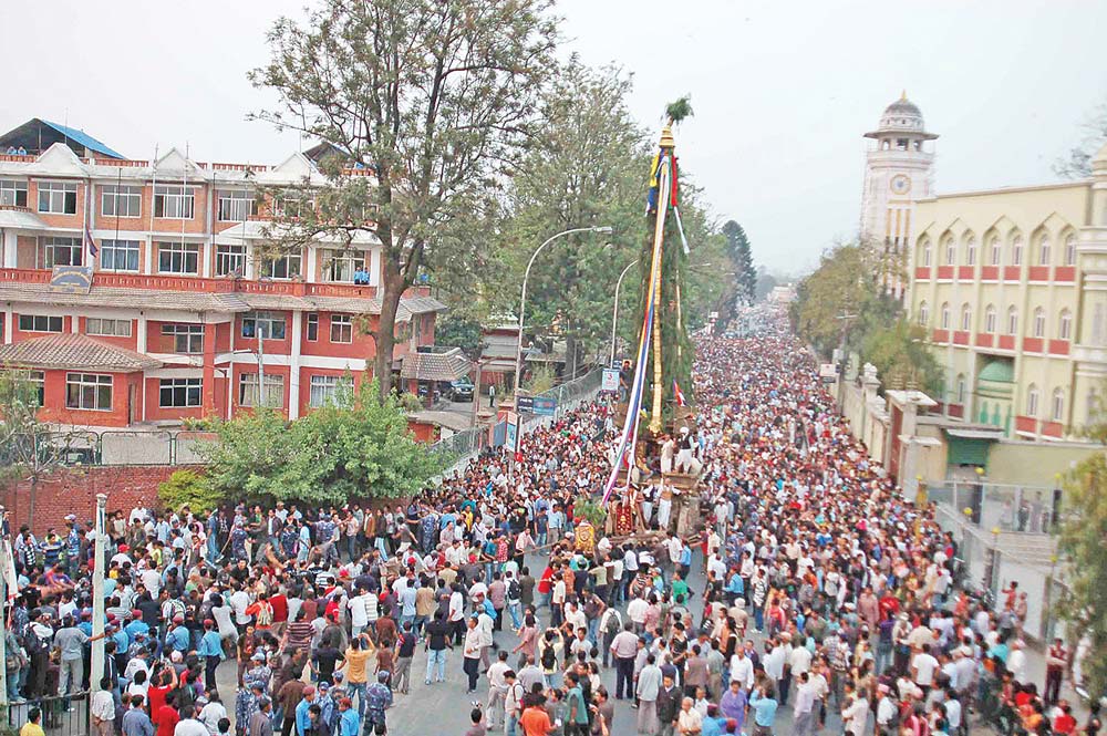 आज काठमाडौंमा सेतो मत्स्येन्द्रनाथको रथयात्रा